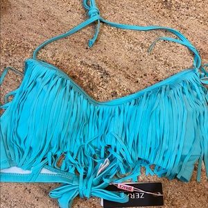NWT Zeraca Fringe Bikini Top